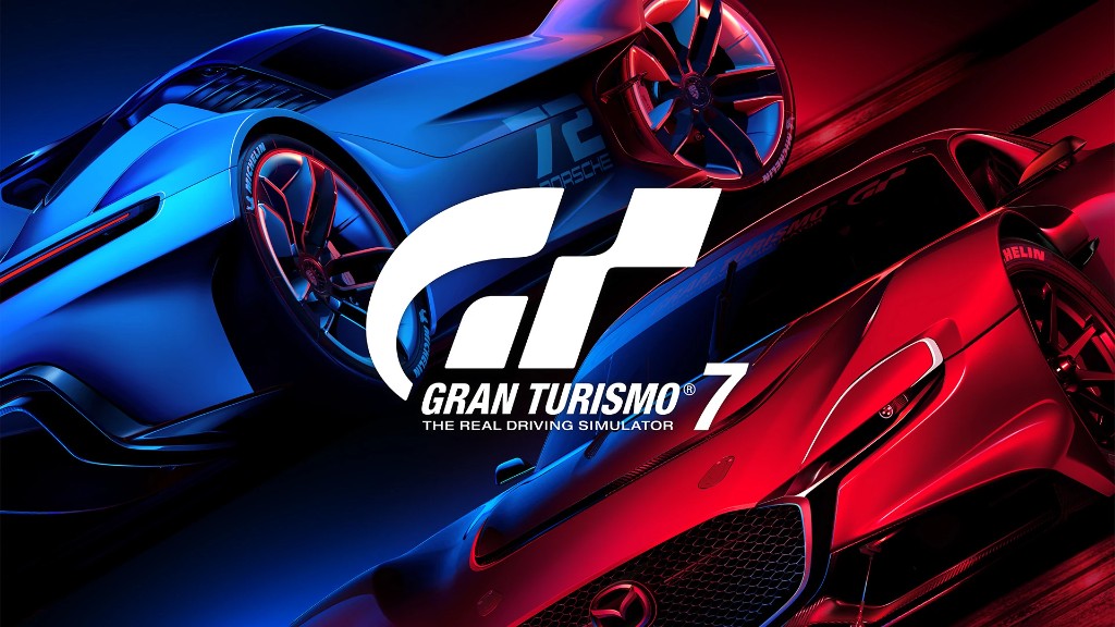 Gran Turismo 7 — a sports car on a coast road at dusk